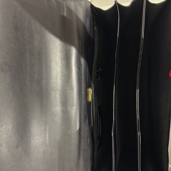 Black Leather briefcase with lock combination. St Dupont Paris. - Picture 4 of 7